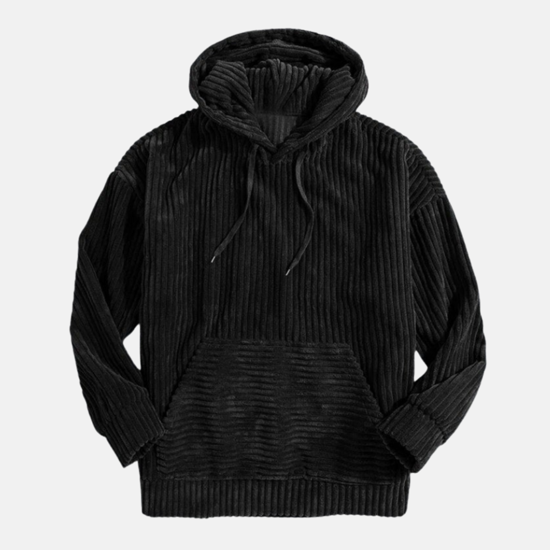 Ronie | Klassiker Hoodie i kordmaterial för män