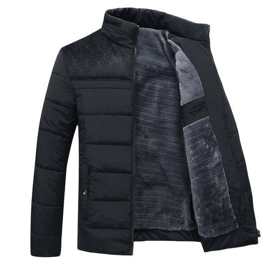 Herrjacka Quiltad med Ståkrage och Fleece – Regular Fit Vinterjacka