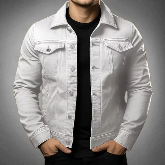 Klassisk denimjacka för män med modern passform