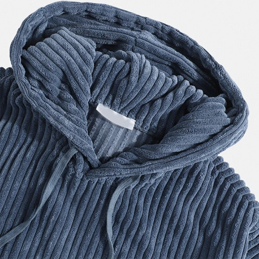 Ronie | Klassiker Hoodie i kordmaterial för män