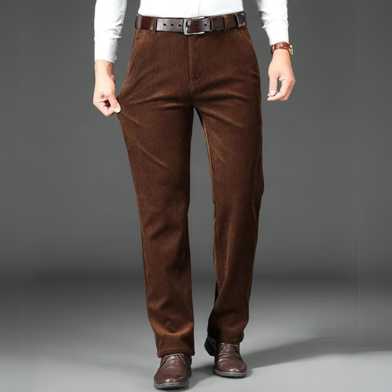 Herrbyxor Corduroy med Fleecefoder