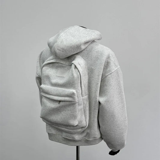 Herrarnas hoodie med ryggsäckdesign