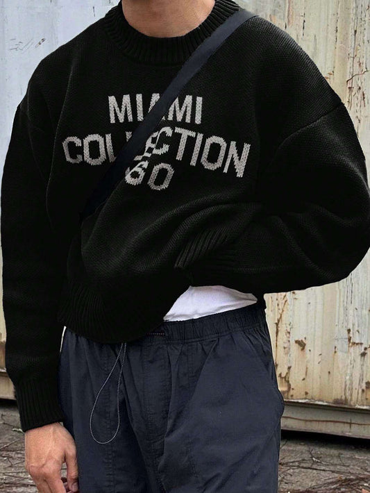 Oversized Miami stickad tröja