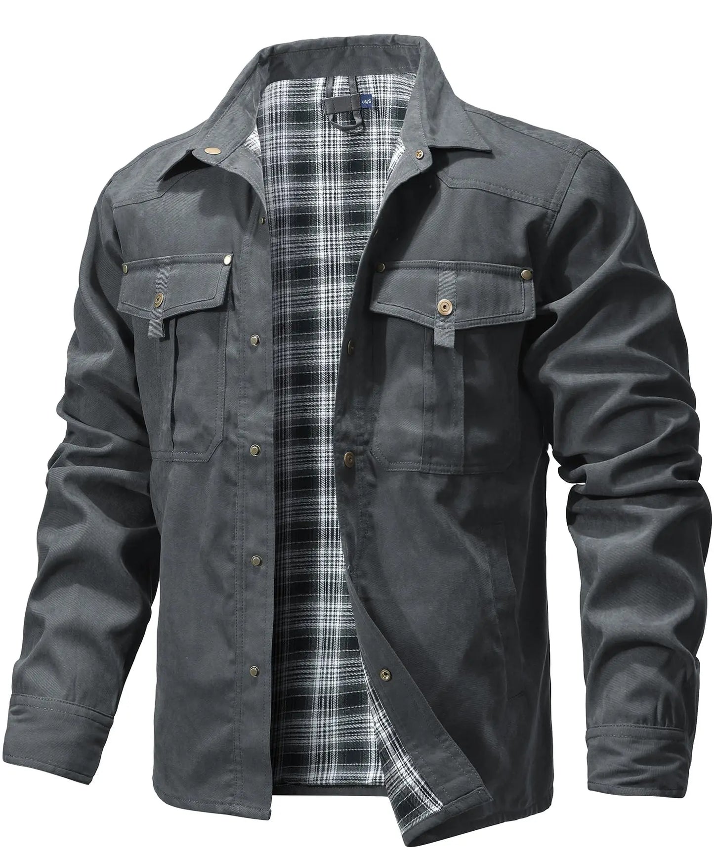 Herrjacka Flanell Fodrad Casual Skjorta