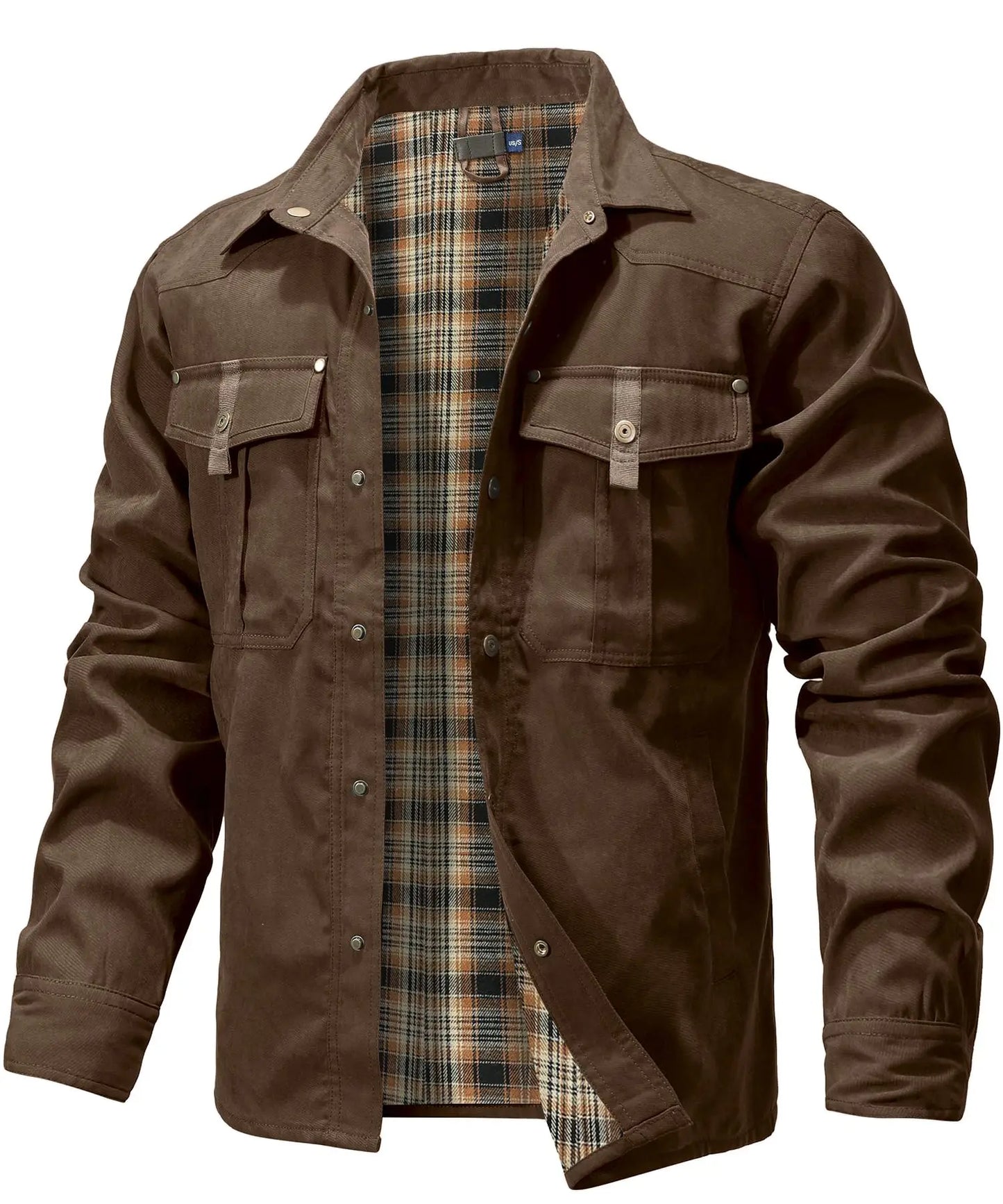 Herrjacka Flanell Fodrad Casual Skjorta
