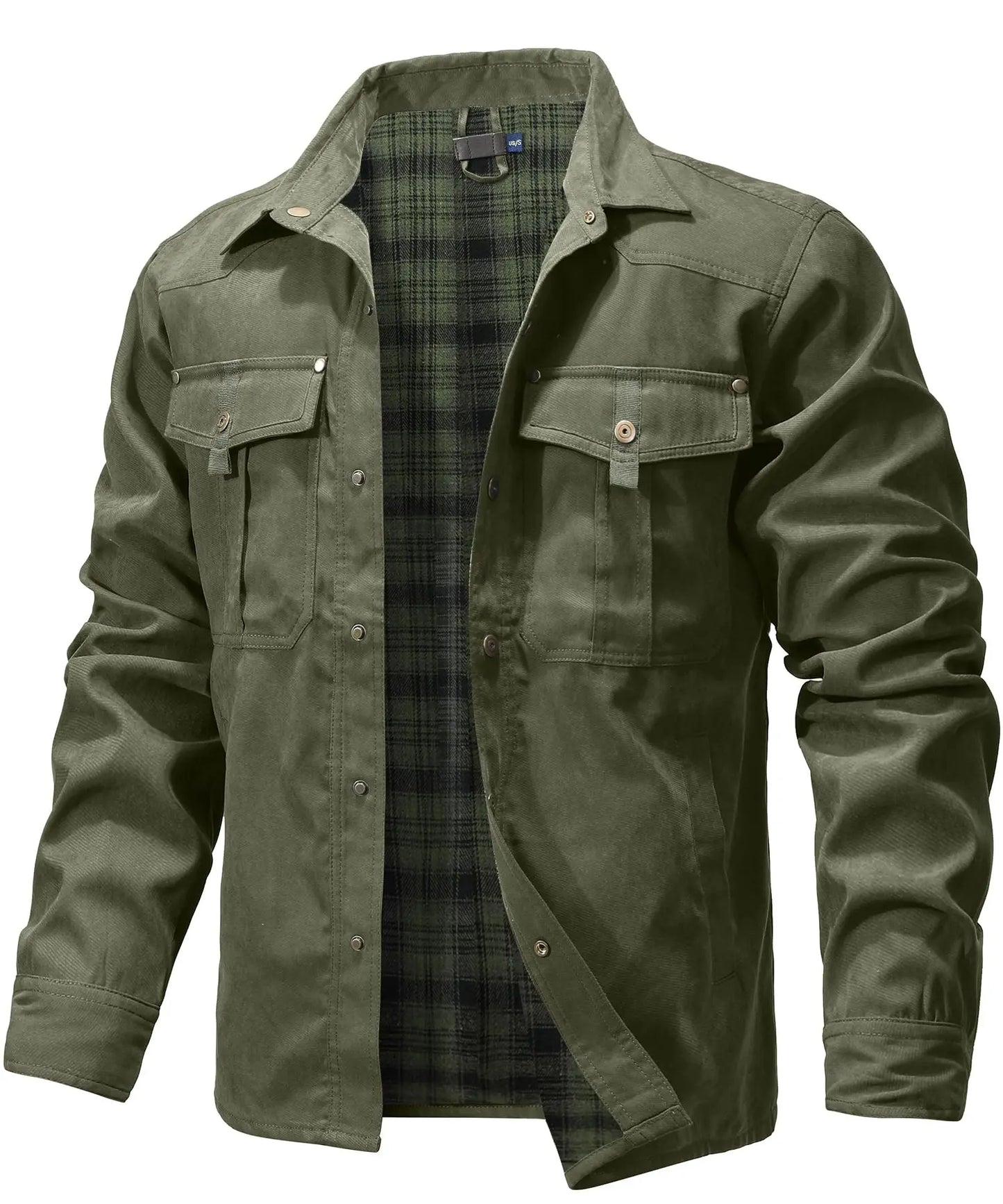 Herrjacka Flanell Fodrad Casual Skjorta