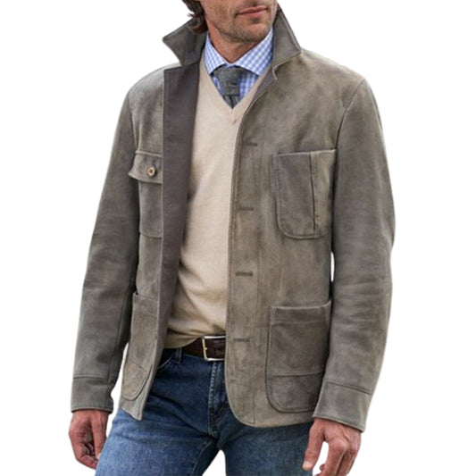 Herrjacka Retro Casual med Revers och Fickor