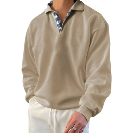 Herrpullover Lätt Material Avslappnad Passform