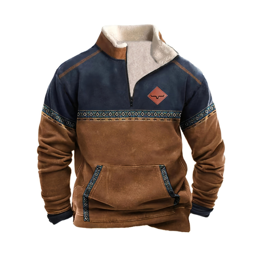 Herrpullover Modern Design med Reissverschluss Högkvalitativa Textilier