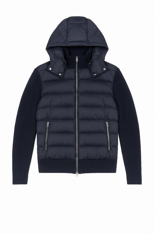 Premium Hooded Cardigan - Navy Blue