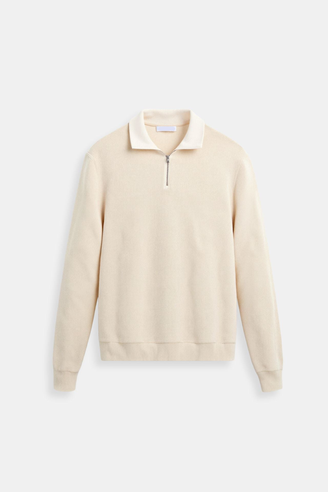 Klassisk halv-zip tröja herr i ull