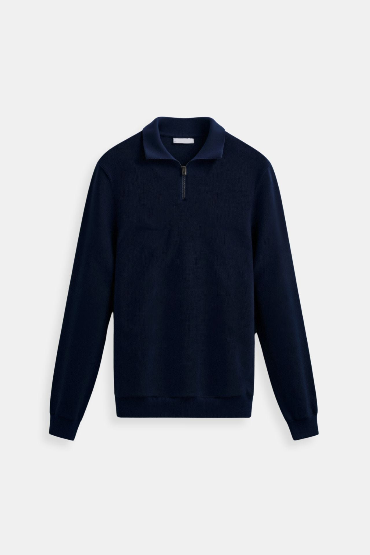 Klassisk halv-zip tröja herr i ull