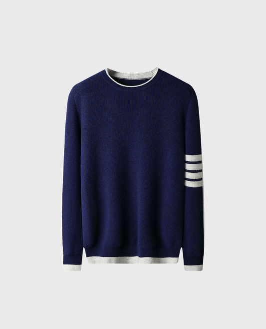 RIBBED-KNIT CREWNECK - MARIN