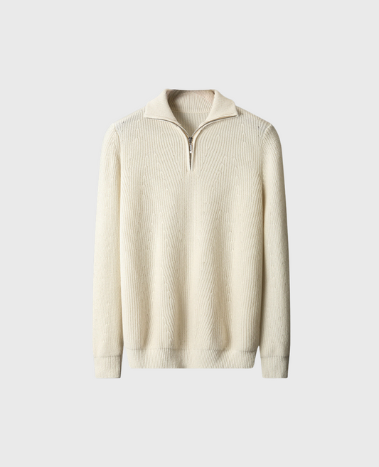 KNIT ZIP OFF-WHITE