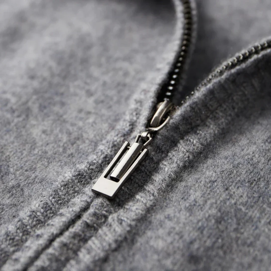 NOEL | Zip-Cardigan i Äkta Merinoull för Herr