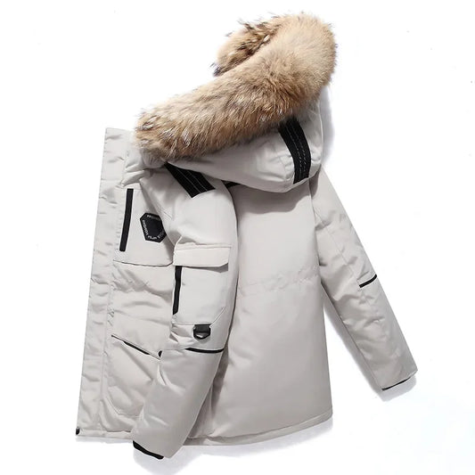 Herr vinterparkas med huva – Tjock, varm och vindtät jacka, ner till -30°, storlek upp till 6XL