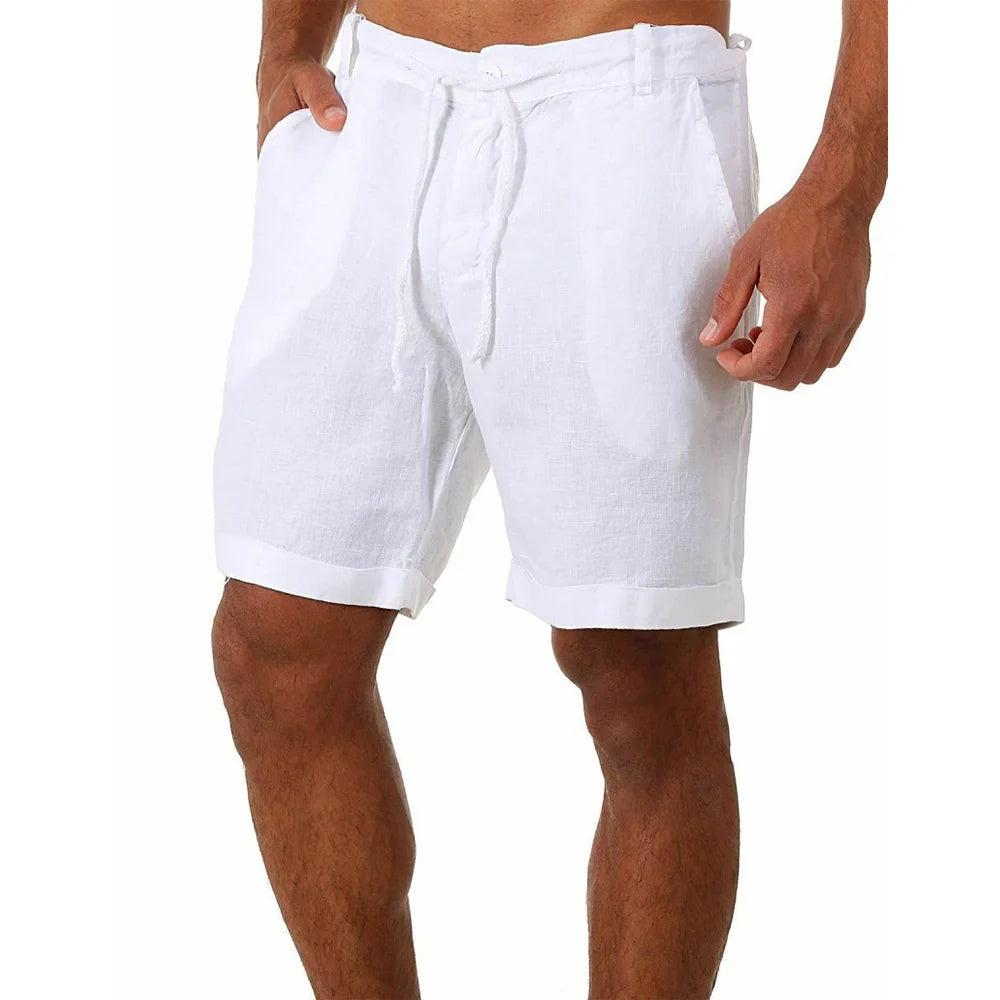 Herrshorts i bomull i linne - Jonatan