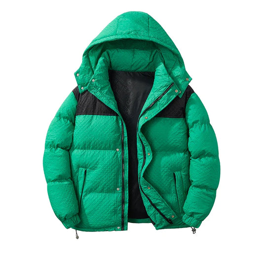 Ny herrparkas – Tjock varm vinterjacka med huva | Casual dunjacka