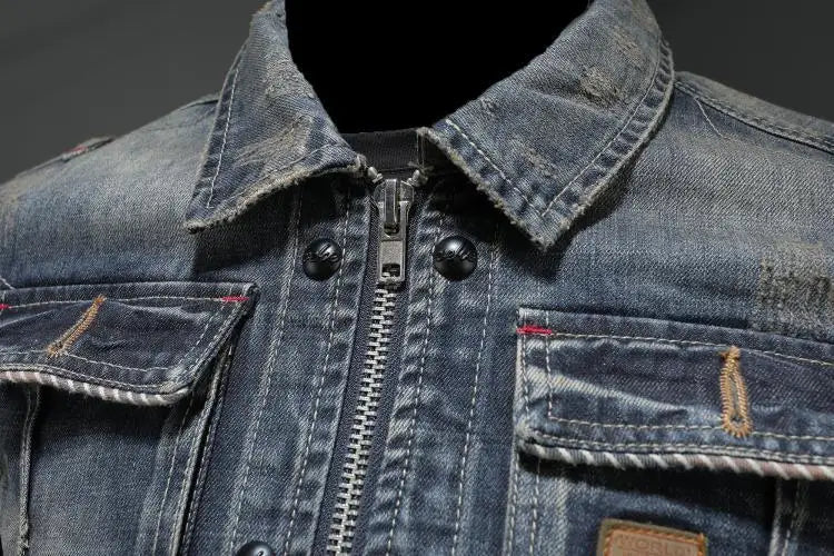 LEON | Retro Denimjacka med Vintagelook
