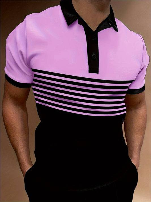Golf t-shirt med randtryck - Theo