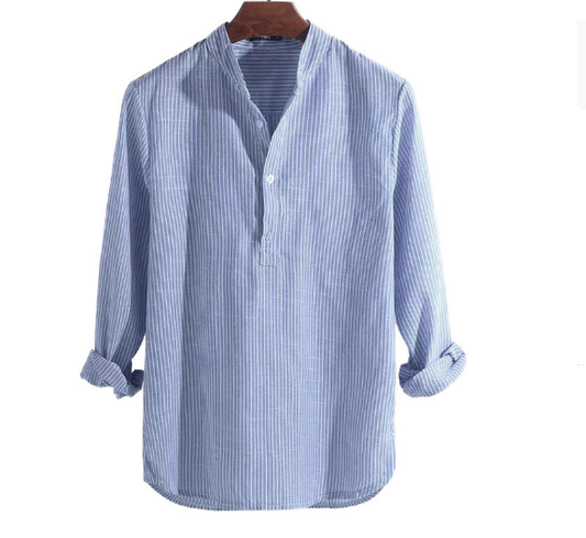 Herrskjorta Randig Modern Stil Bomull Polyester