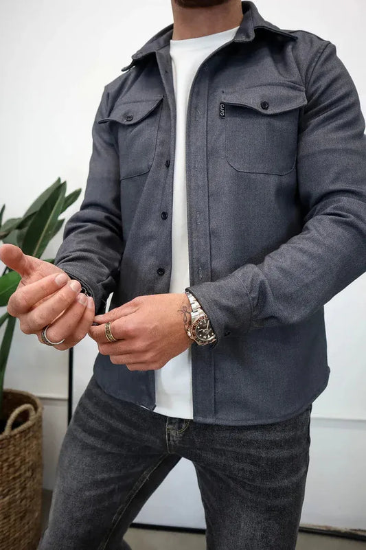 Mångsidig herr överskjorta – stilfullt lager för alla säsonger