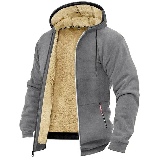 Herrens vinterfleece-hoodie – Mysig, lätt och hållbar