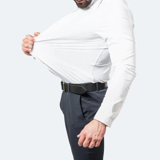 Herrskjorta Rynkfri Stretchkomfort Modern Passform Stretchblandning